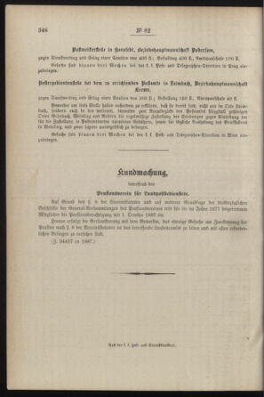 Post- und Telegraphen-Verordnungsblatt für das Verwaltungsgebiet des K.-K. Handelsministeriums 18870930 Seite: 4