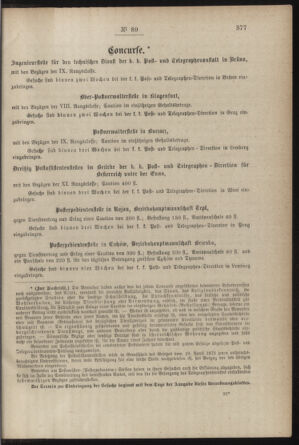 Post- und Telegraphen-Verordnungsblatt für das Verwaltungsgebiet des K.-K. Handelsministeriums 18871020 Seite: 3