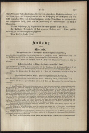 Post- und Telegraphen-Verordnungsblatt für das Verwaltungsgebiet des K.-K. Handelsministeriums 18871104 Seite: 3