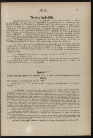 Post- und Telegraphen-Verordnungsblatt für das Verwaltungsgebiet des K.-K. Handelsministeriums 18871115 Seite: 7