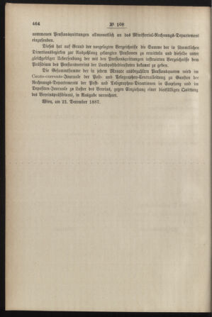 Post- und Telegraphen-Verordnungsblatt für das Verwaltungsgebiet des K.-K. Handelsministeriums 18871229 Seite: 4