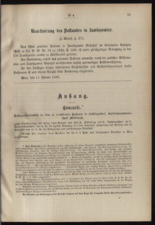 Post- und Telegraphen-Verordnungsblatt für das Verwaltungsgebiet des K.-K. Handelsministeriums 18880118 Seite: 3