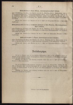 Post- und Telegraphen-Verordnungsblatt für das Verwaltungsgebiet des K.-K. Handelsministeriums 18880126 Seite: 4