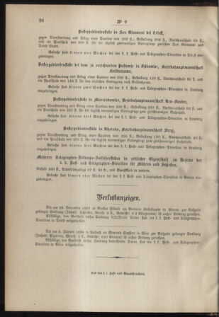 Post- und Telegraphen-Verordnungsblatt für das Verwaltungsgebiet des K.-K. Handelsministeriums 18880208 Seite: 4