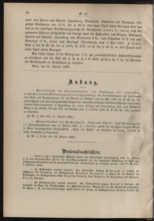 Post- und Telegraphen-Verordnungsblatt für das Verwaltungsgebiet des K.-K. Handelsministeriums 18880210 Seite: 2