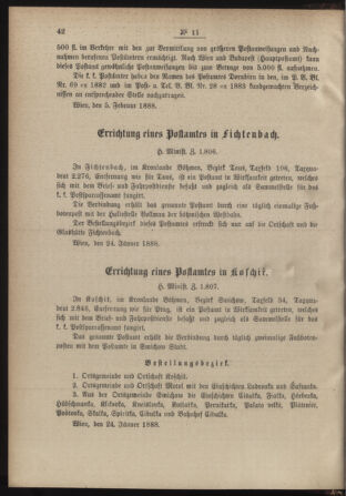 Post- und Telegraphen-Verordnungsblatt für das Verwaltungsgebiet des K.-K. Handelsministeriums 18880214 Seite: 2