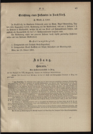 Post- und Telegraphen-Verordnungsblatt für das Verwaltungsgebiet des K.-K. Handelsministeriums 18880214 Seite: 3