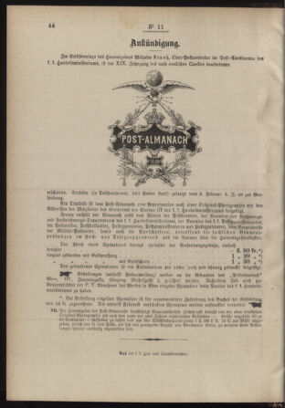 Post- und Telegraphen-Verordnungsblatt für das Verwaltungsgebiet des K.-K. Handelsministeriums 18880214 Seite: 4