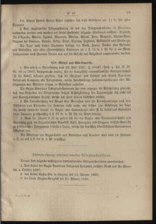 Post- und Telegraphen-Verordnungsblatt für das Verwaltungsgebiet des K.-K. Handelsministeriums 18880229 Seite: 9