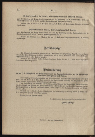 Post- und Telegraphen-Verordnungsblatt für das Verwaltungsgebiet des K.-K. Handelsministeriums 18880303 Seite: 4