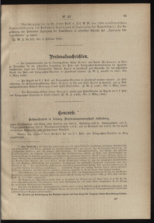 Post- und Telegraphen-Verordnungsblatt für das Verwaltungsgebiet des K.-K. Handelsministeriums 18880322 Seite: 3