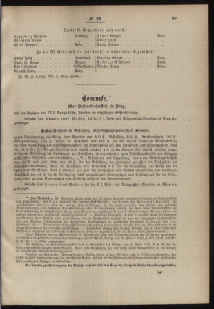 Post- und Telegraphen-Verordnungsblatt für das Verwaltungsgebiet des K.-K. Handelsministeriums 18880324 Seite: 3