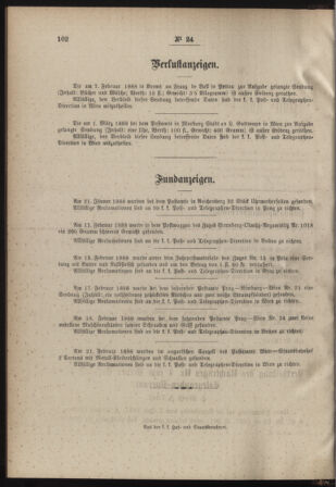 Post- und Telegraphen-Verordnungsblatt für das Verwaltungsgebiet des K.-K. Handelsministeriums 18880326 Seite: 4