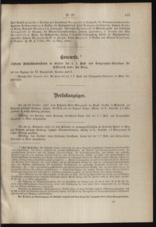 Post- und Telegraphen-Verordnungsblatt für das Verwaltungsgebiet des K.-K. Handelsministeriums 18880406 Seite: 3