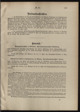 Post- und Telegraphen-Verordnungsblatt für das Verwaltungsgebiet des K.-K. Handelsministeriums 18880515 Seite: 3