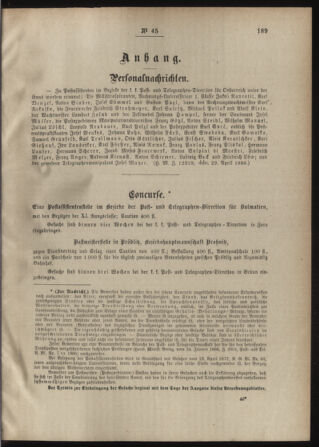 Post- und Telegraphen-Verordnungsblatt für das Verwaltungsgebiet des K.-K. Handelsministeriums 18880522 Seite: 3