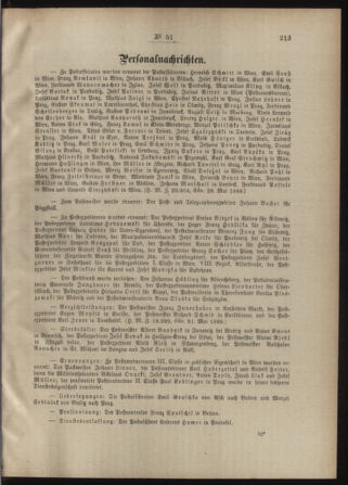 Post- und Telegraphen-Verordnungsblatt für das Verwaltungsgebiet des K.-K. Handelsministeriums 18880609 Seite: 3