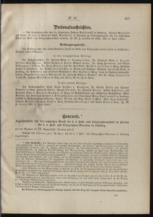 Post- und Telegraphen-Verordnungsblatt für das Verwaltungsgebiet des K.-K. Handelsministeriums 18880614 Seite: 3