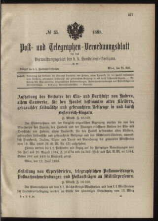 Post- und Telegraphen-Verordnungsblatt für das Verwaltungsgebiet des K.-K. Handelsministeriums