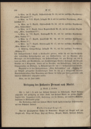 Post- und Telegraphen-Verordnungsblatt für das Verwaltungsgebiet des K.-K. Handelsministeriums 18880702 Seite: 2