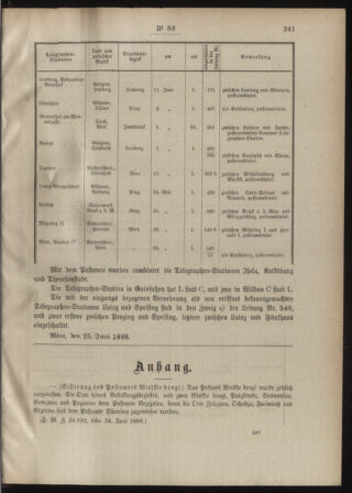 Post- und Telegraphen-Verordnungsblatt für das Verwaltungsgebiet des K.-K. Handelsministeriums 18880710 Seite: 3