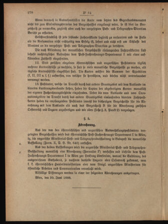 Post- und Telegraphen-Verordnungsblatt für das Verwaltungsgebiet des K.-K. Handelsministeriums 18880723 Seite: 8