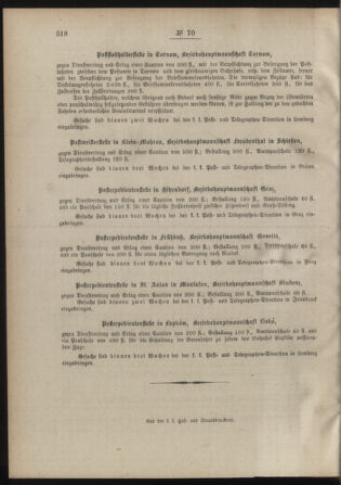 Post- und Telegraphen-Verordnungsblatt für das Verwaltungsgebiet des K.-K. Handelsministeriums 18880803 Seite: 4