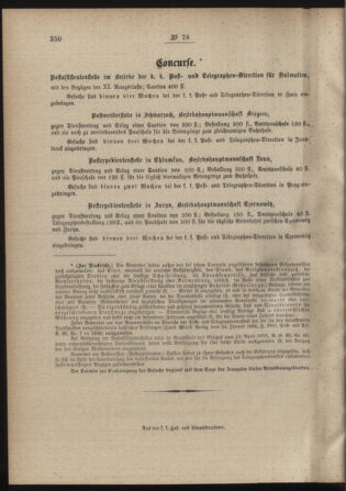 Post- und Telegraphen-Verordnungsblatt für das Verwaltungsgebiet des K.-K. Handelsministeriums 18880829 Seite: 4