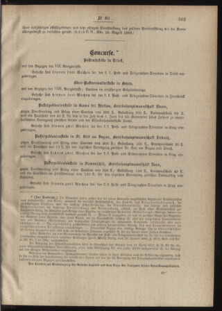 Post- und Telegraphen-Verordnungsblatt für das Verwaltungsgebiet des K.-K. Handelsministeriums 18880831 Seite: 3