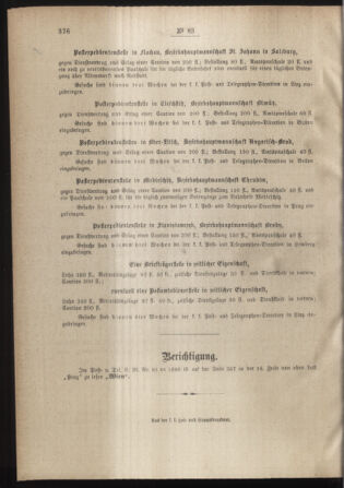 Post- und Telegraphen-Verordnungsblatt für das Verwaltungsgebiet des K.-K. Handelsministeriums 18880914 Seite: 4