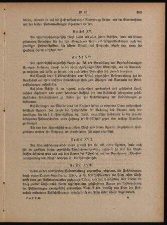 Post- und Telegraphen-Verordnungsblatt für das Verwaltungsgebiet des K.-K. Handelsministeriums 18880920 Seite: 9