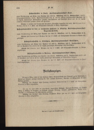 Post- und Telegraphen-Verordnungsblatt für das Verwaltungsgebiet des K.-K. Handelsministeriums 18880924 Seite: 4