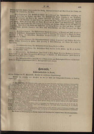 Post- und Telegraphen-Verordnungsblatt für das Verwaltungsgebiet des K.-K. Handelsministeriums 18880927 Seite: 3