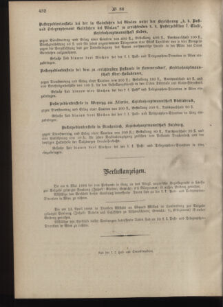 Post- und Telegraphen-Verordnungsblatt für das Verwaltungsgebiet des K.-K. Handelsministeriums 18880927 Seite: 4