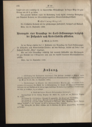 Post- und Telegraphen-Verordnungsblatt für das Verwaltungsgebiet des K.-K. Handelsministeriums 18880928 Seite: 2