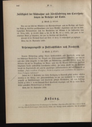 Post- und Telegraphen-Verordnungsblatt für das Verwaltungsgebiet des K.-K. Handelsministeriums 18880930 Seite: 2