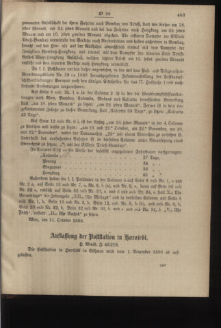 Post- und Telegraphen-Verordnungsblatt für das Verwaltungsgebiet des K.-K. Handelsministeriums 18881017 Seite: 3