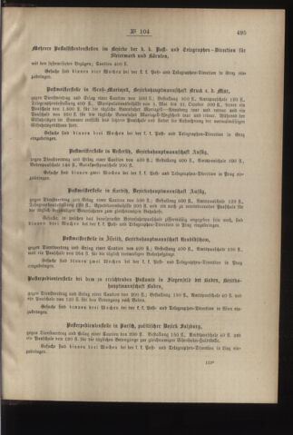 Post- und Telegraphen-Verordnungsblatt für das Verwaltungsgebiet des K.-K. Handelsministeriums 18881120 Seite: 3