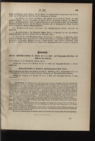 Post- und Telegraphen-Verordnungsblatt für das Verwaltungsgebiet des K.-K. Handelsministeriums 18881128 Seite: 3