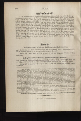 Post- und Telegraphen-Verordnungsblatt für das Verwaltungsgebiet des K.-K. Handelsministeriums 18881212 Seite: 4