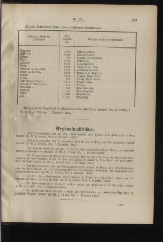 Post- und Telegraphen-Verordnungsblatt für das Verwaltungsgebiet des K.-K. Handelsministeriums 18881217 Seite: 3