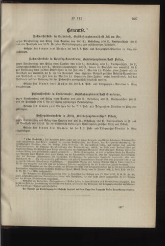 Post- und Telegraphen-Verordnungsblatt für das Verwaltungsgebiet des K.-K. Handelsministeriums 18881221 Seite: 3