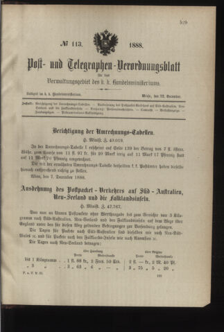 Post- und Telegraphen-Verordnungsblatt für das Verwaltungsgebiet des K.-K. Handelsministeriums