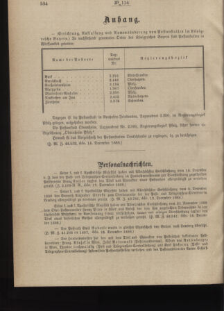 Post- und Telegraphen-Verordnungsblatt für das Verwaltungsgebiet des K.-K. Handelsministeriums 18881227 Seite: 2