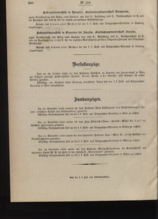 Post- und Telegraphen-Verordnungsblatt für das Verwaltungsgebiet des K.-K. Handelsministeriums 18881227 Seite: 4