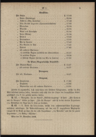 Post- und Telegraphen-Verordnungsblatt für das Verwaltungsgebiet des K.-K. Handelsministeriums 18890116 Seite: 5