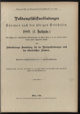 Post- und Telegraphen-Verordnungsblatt für das Verwaltungsgebiet des K.-K. Handelsministeriums 18890122 Seite: 5