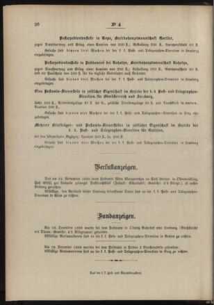 Post- und Telegraphen-Verordnungsblatt für das Verwaltungsgebiet des K.-K. Handelsministeriums 18890124 Seite: 4