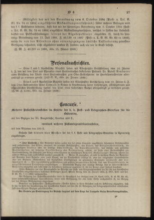 Post- und Telegraphen-Verordnungsblatt für das Verwaltungsgebiet des K.-K. Handelsministeriums 18890208 Seite: 3