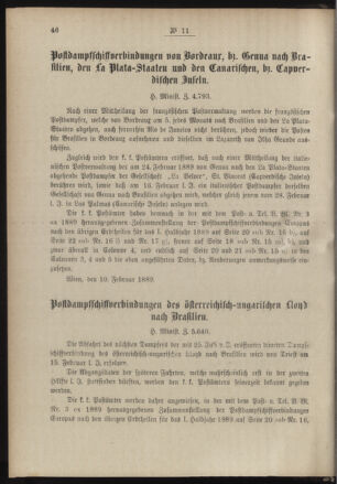 Post- und Telegraphen-Verordnungsblatt für das Verwaltungsgebiet des K.-K. Handelsministeriums 18890220 Seite: 2